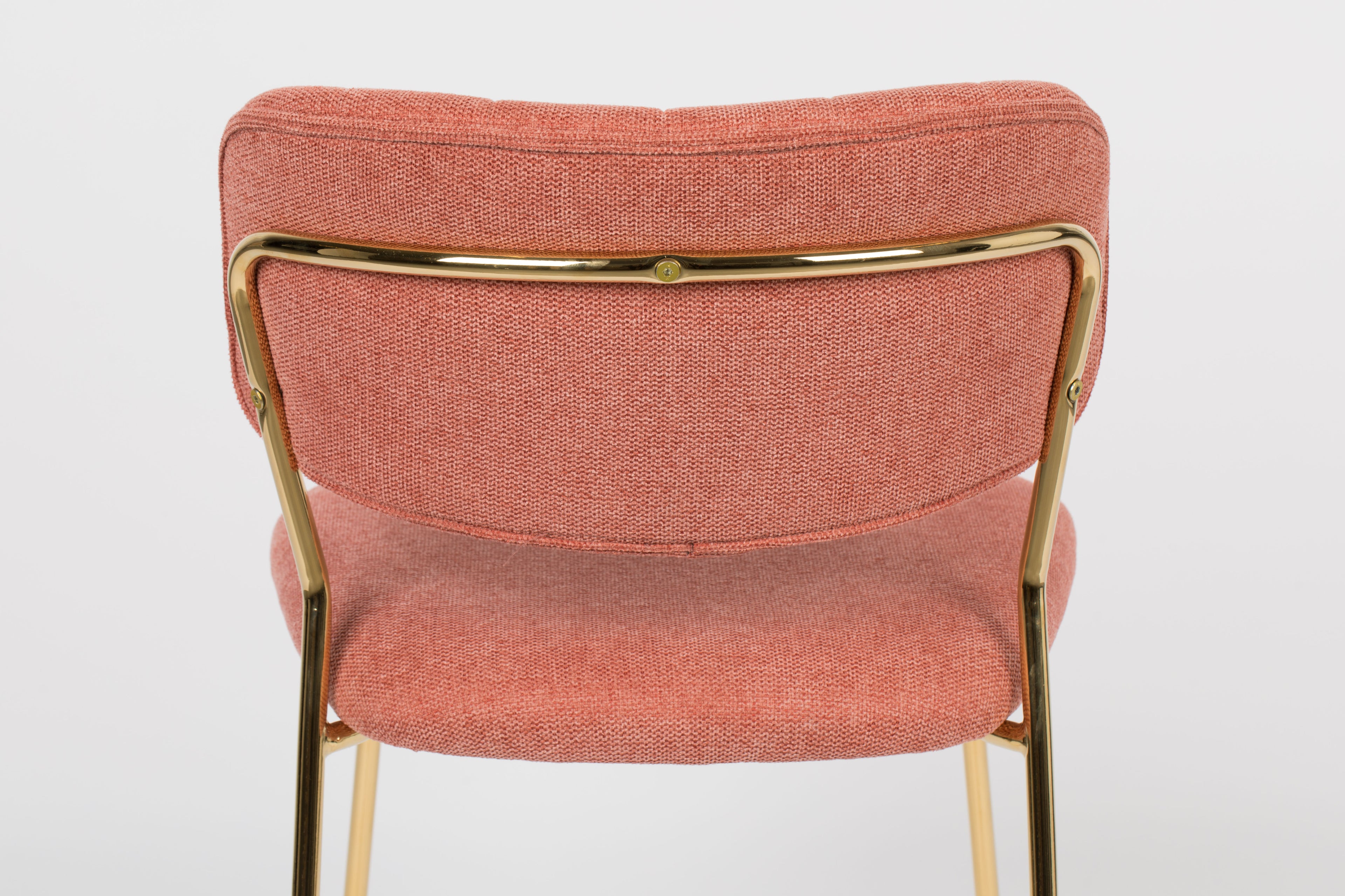 Jolien - Dining Room Chair - Fabric - Gold/Pink