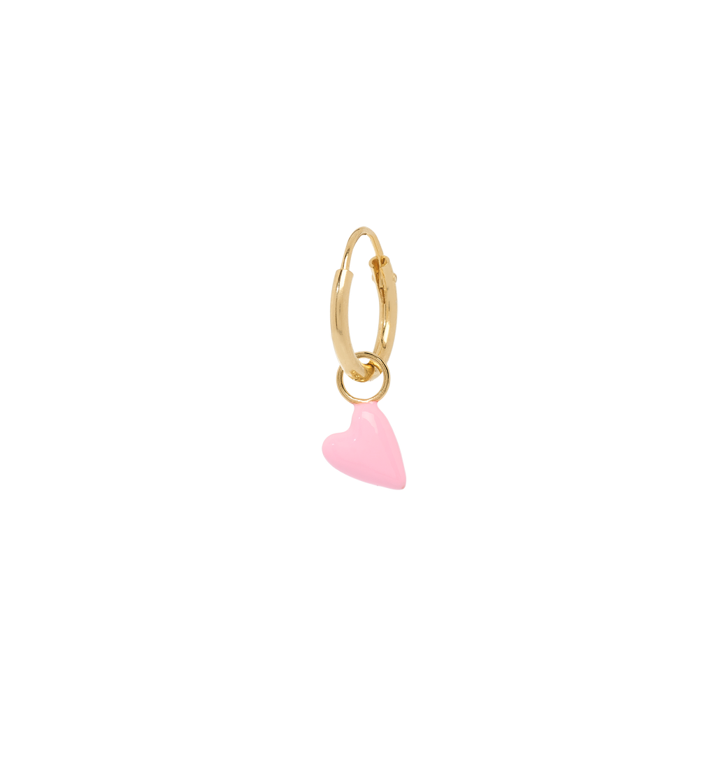 Anneau D'Oreille Rose Heart Beat (À L'Unité)