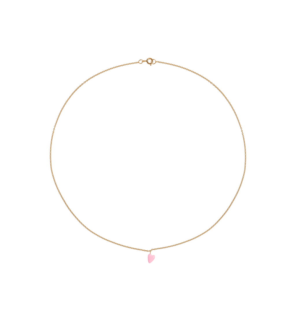 Collier Rose Heart Beat