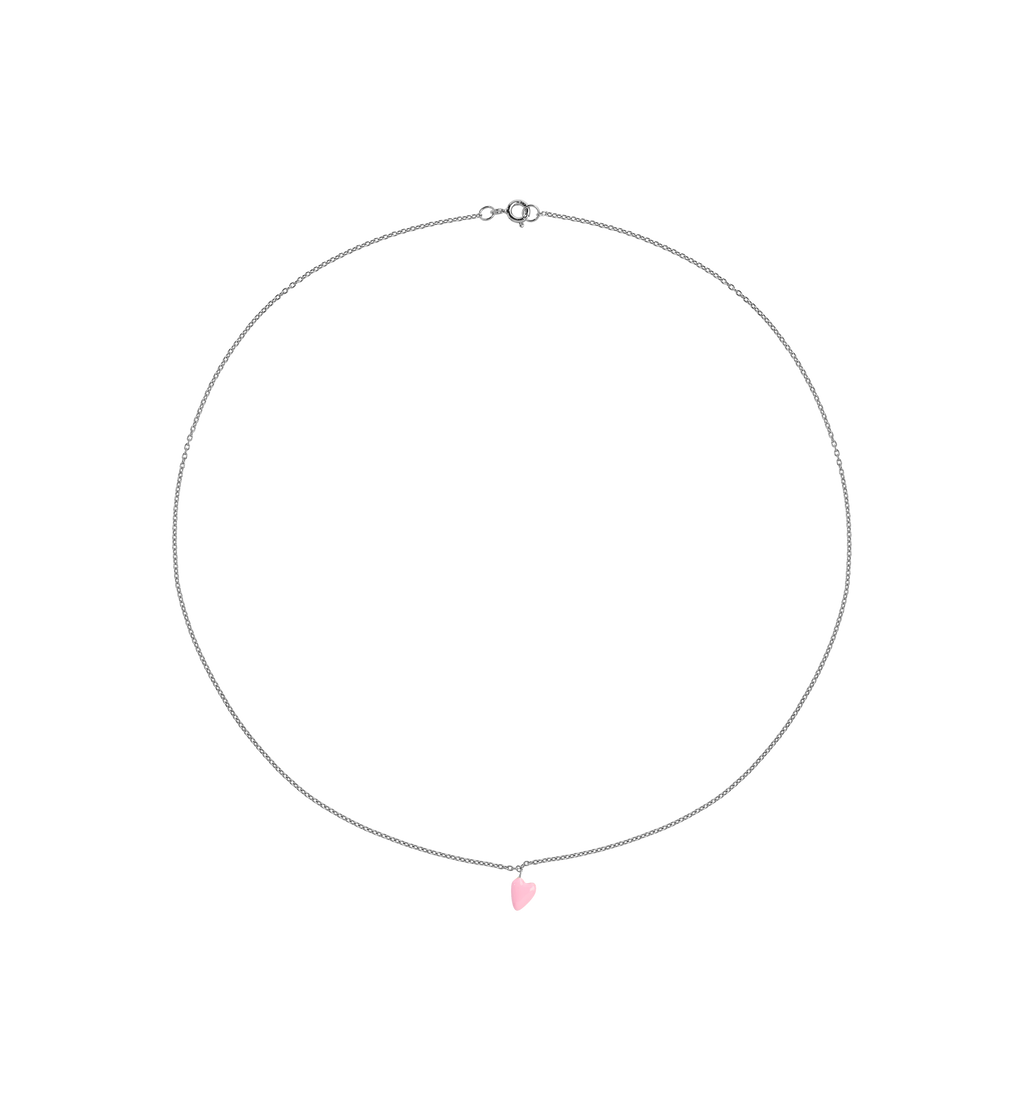 Collier Rose Heart Beat