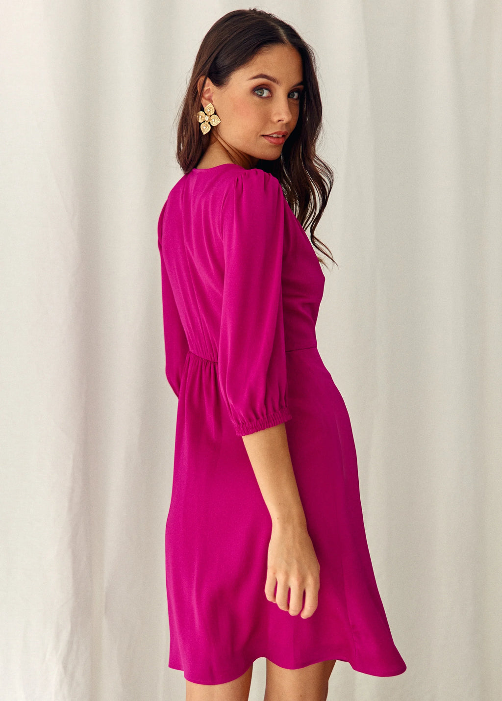 Vestido Teodora magenta violáceo