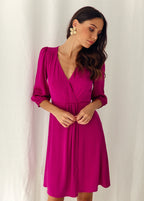 Vestido Teodora magenta violáceo