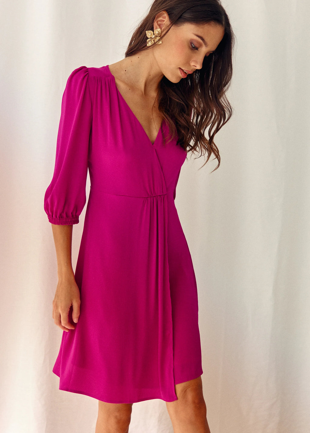Vestido Teodora magenta violáceo