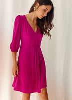 Vestido Teodora magenta violáceo