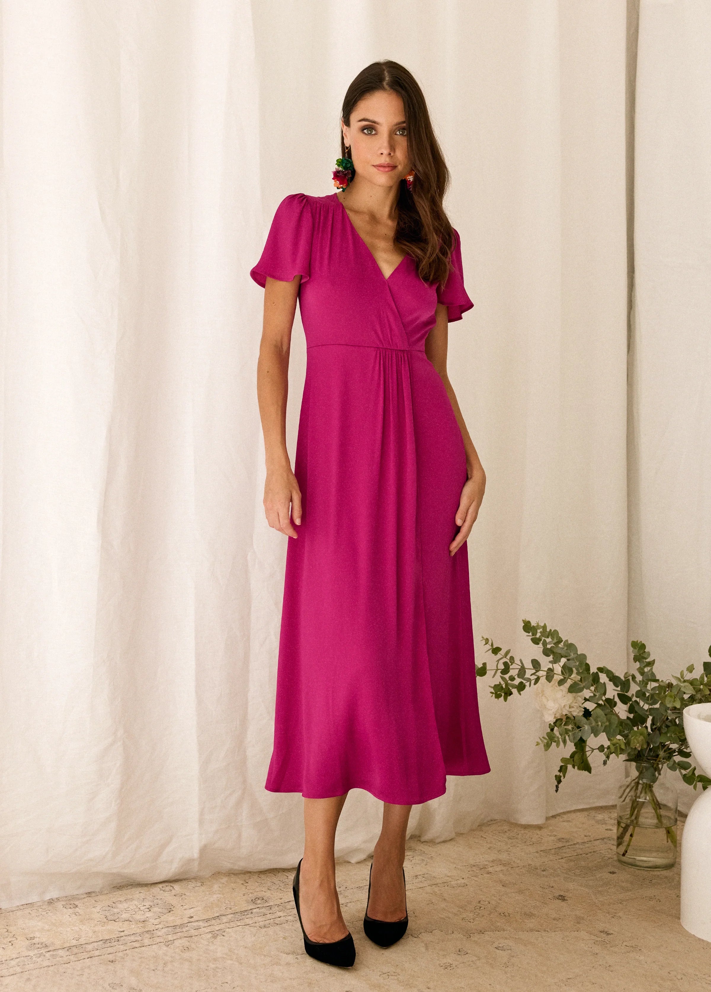 Vestido Talia Magenta Violín