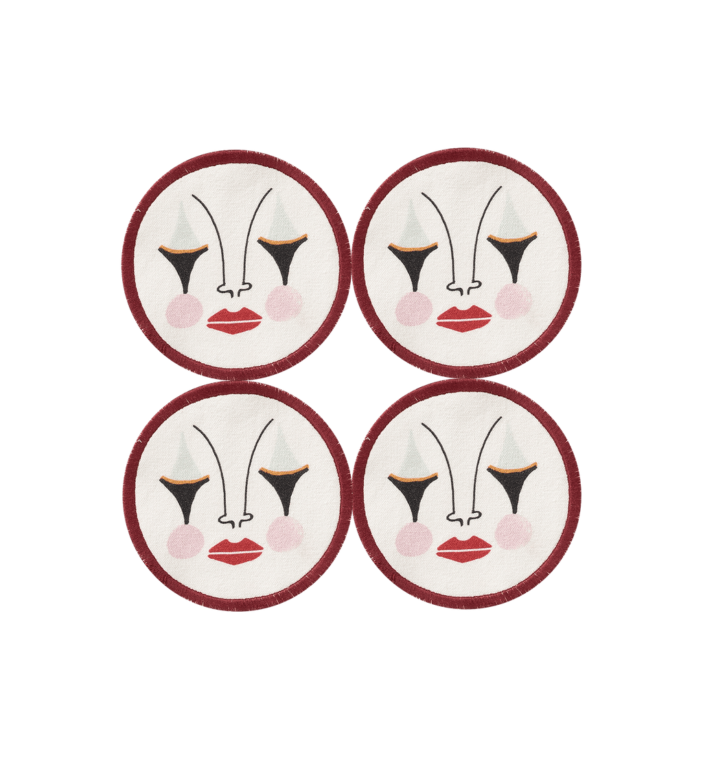 Dessous De Verre Pierrot - Lot De 4