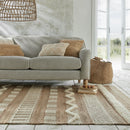tapis medina ivoire en jute dans un salon#couleur_beige
