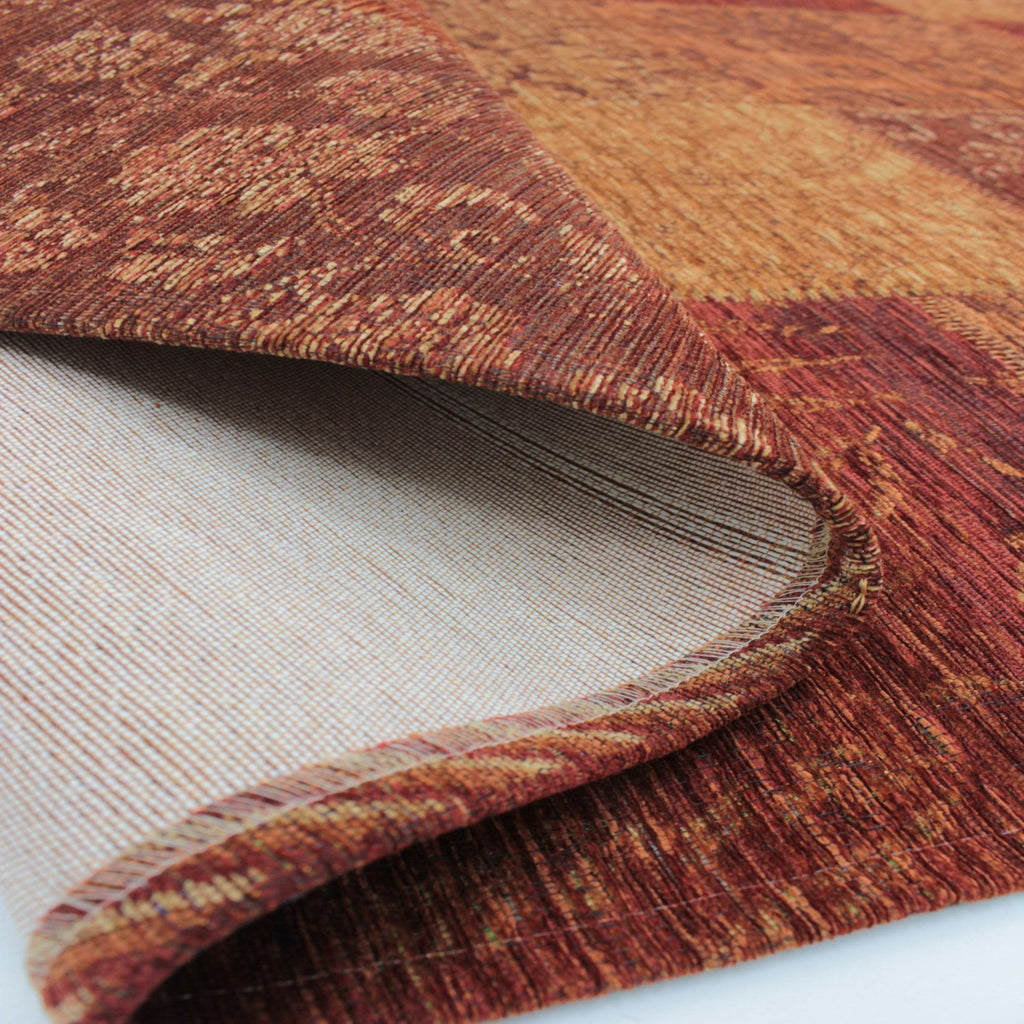Tappeto patchwork color terracotta