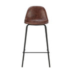 Henrik - Lot De 2 Chaises Pour Îlot Central En Cuir Synthétique Marron