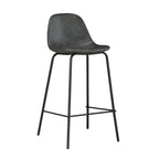 Henrik - Lot De 2 Chaises Pour Îlot Central En Cuir Synthétique Gris