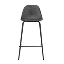 tabouret de bar cuir noir