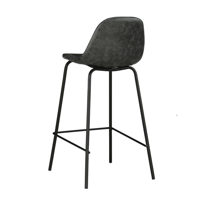 Set of 2 Henrik Island Chairs - Grey/Black