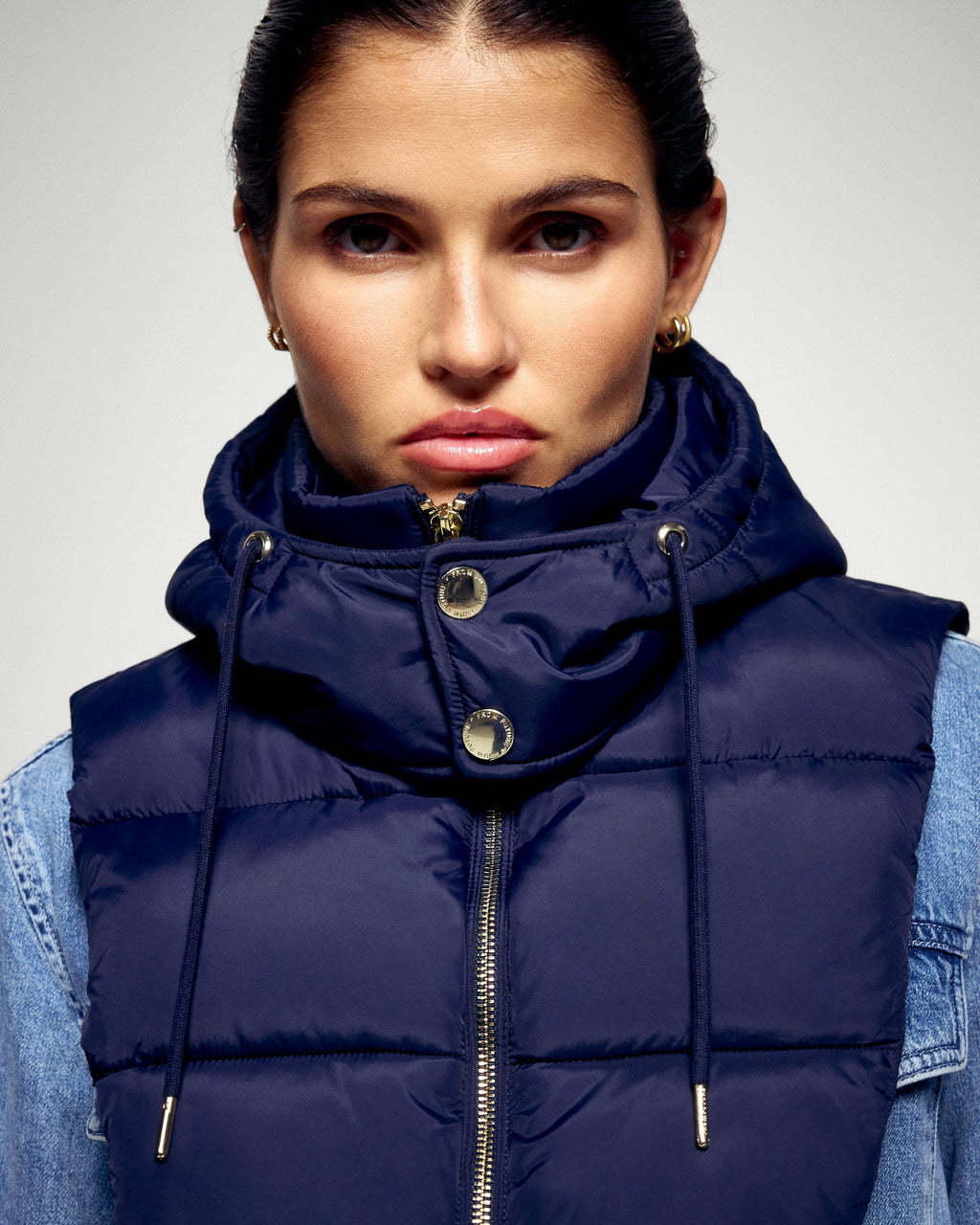 Hooded Collar - Navy - Unisex