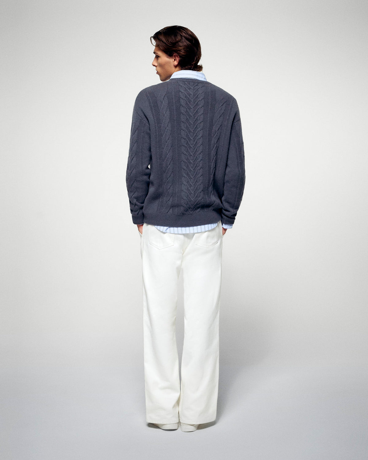 Pull Col Rond - Storm Grey - Homme