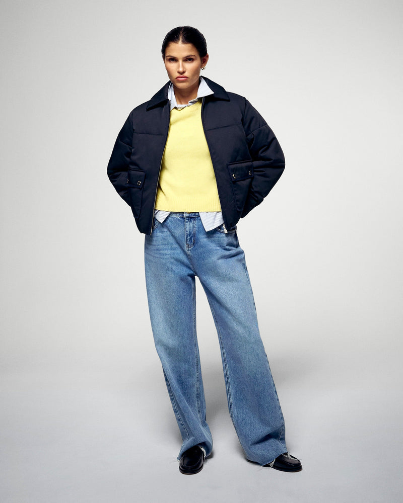 Doudoune À Poches - Navy - Femme