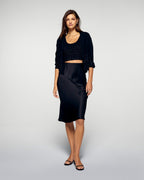 Jersey cárdigan - Negro - Mujer