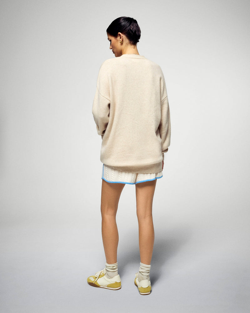 Pull Cardigan - Beige Chiné - Femme