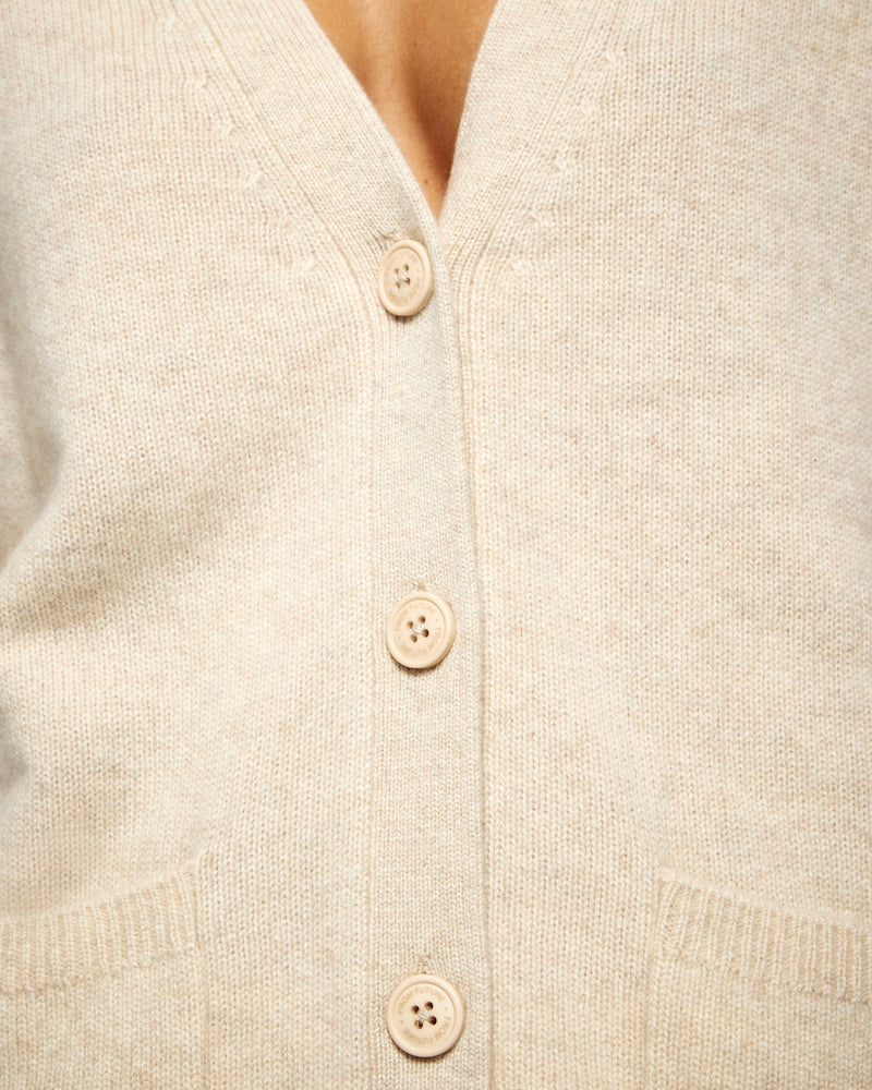 Pull Cardigan - Beige Chiné - Femme