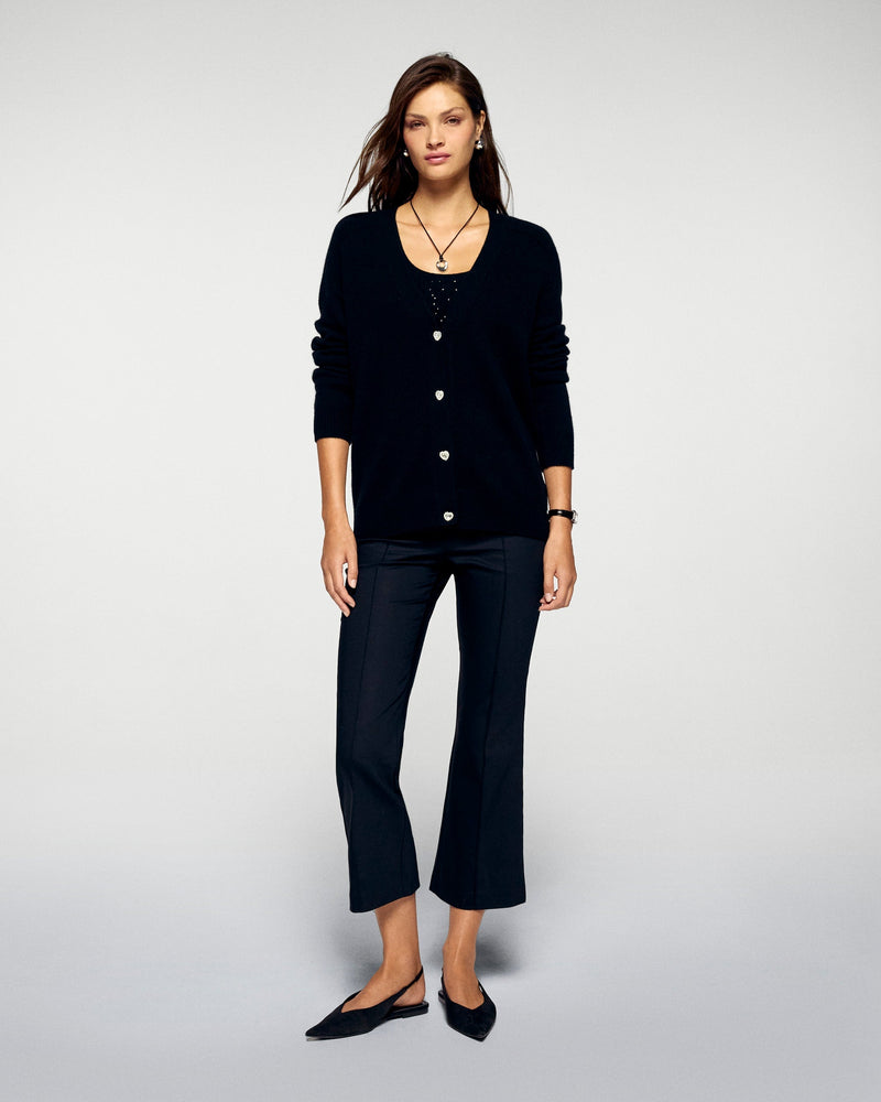 Pull Cardigan - Noir - Femme