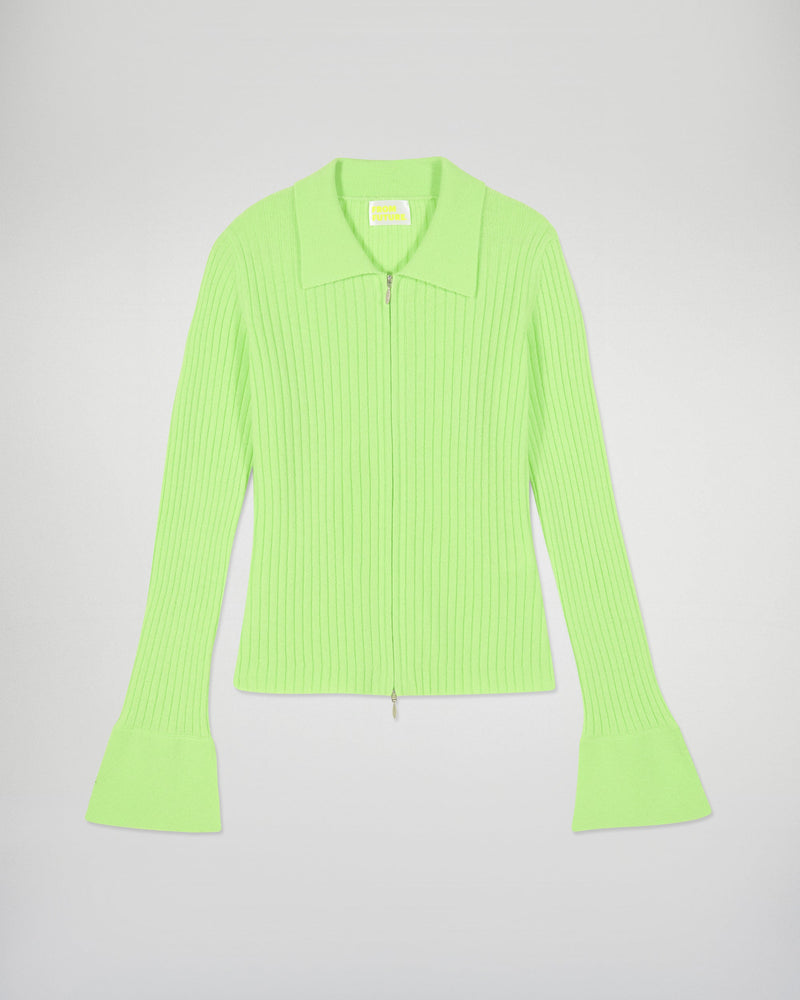 Pull Gilet - Candy Green - Femme