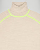 Pull Col Roulé - Beige Chiné - Femme