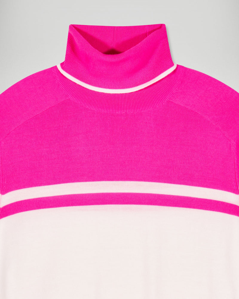Pull Col Roulé - Cosmic Pink - Femme