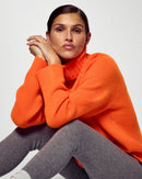 Pull Col Roulé Oversize - Golden Orange - Femme