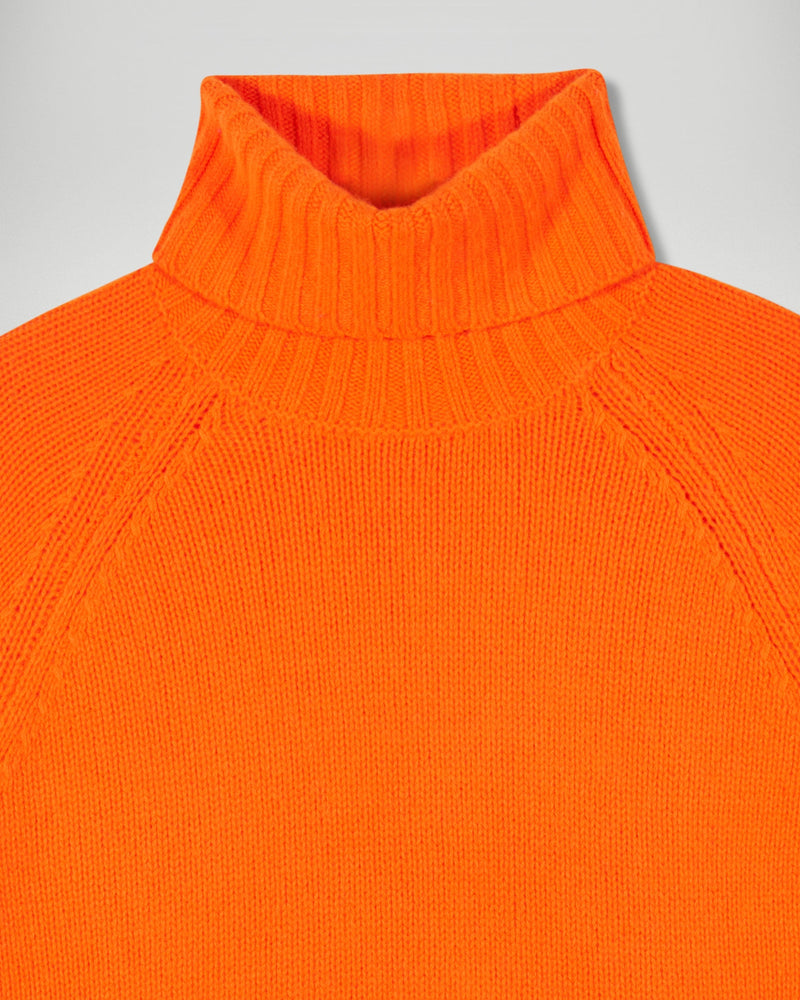 Pull Col Roulé Oversize - Golden Orange - Femme