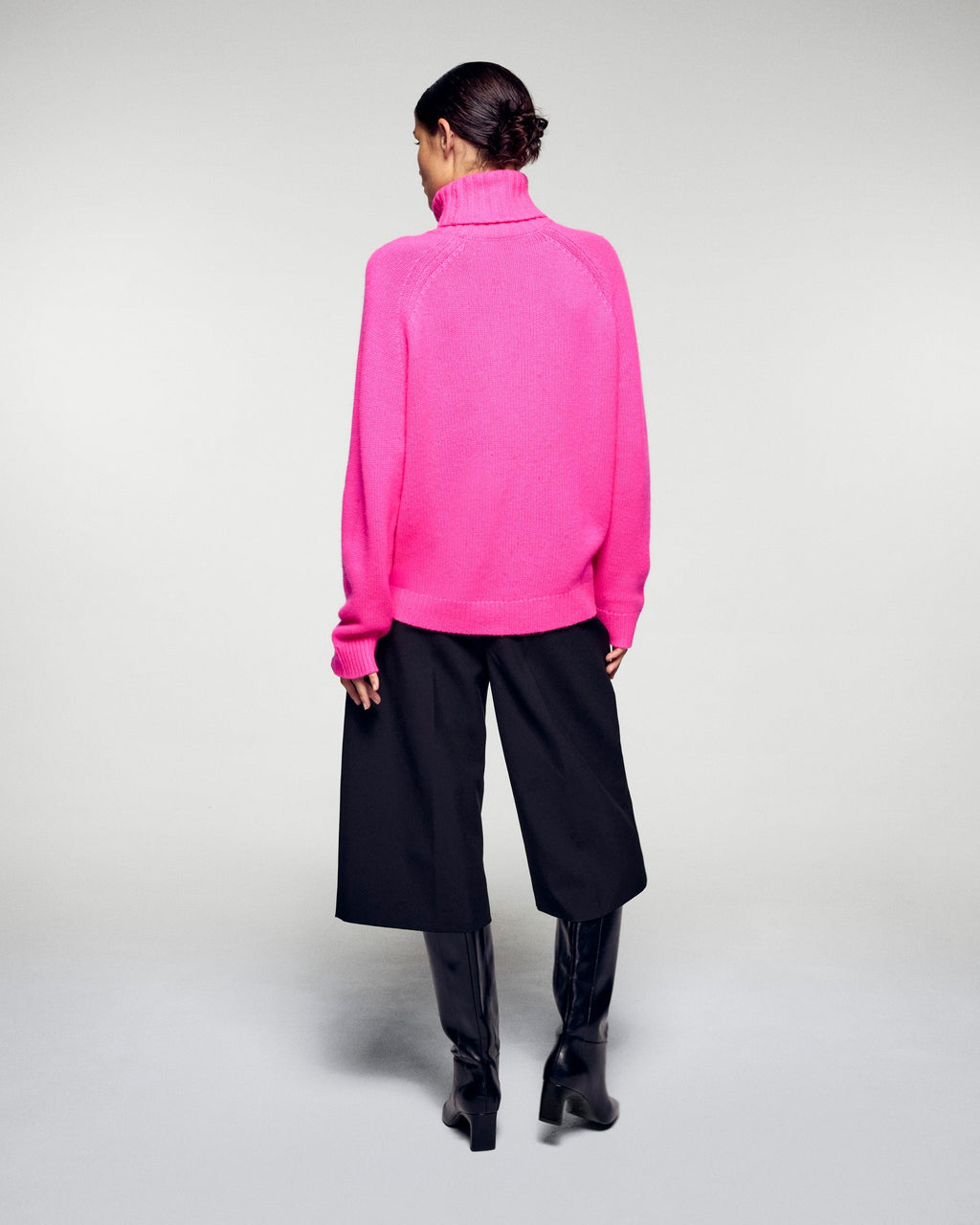 Jersey de cuello alto oversize - Cosmic Pink - Mujer