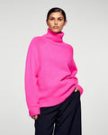 Jersey de cuello alto oversize - Cosmic Pink - Mujer