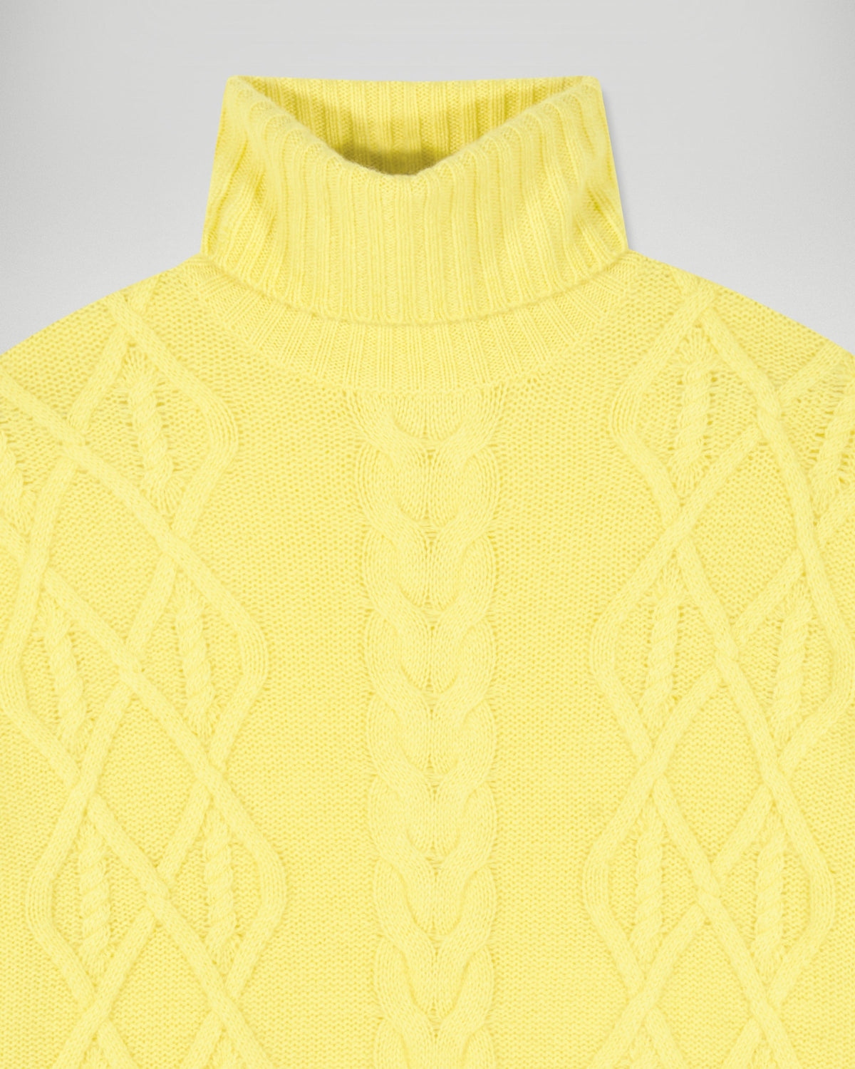 Maglione Dolcevita a Trecce - Creamy Yellow - Donna