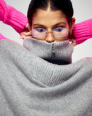 Pull Col Camionneur - Gris Chiné Foncé - Femme