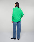 Women's High-Neck Jumper - Cosmic Green