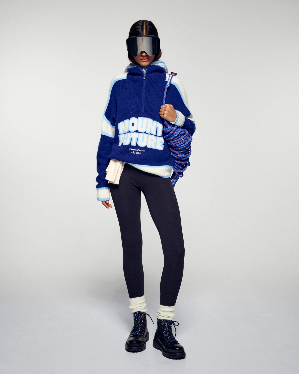 Maglione Collo con Zip Mount Future - Crown Blue - Donna