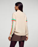 Pull Col Montant À Bandes Ottoman - Sable - Femme