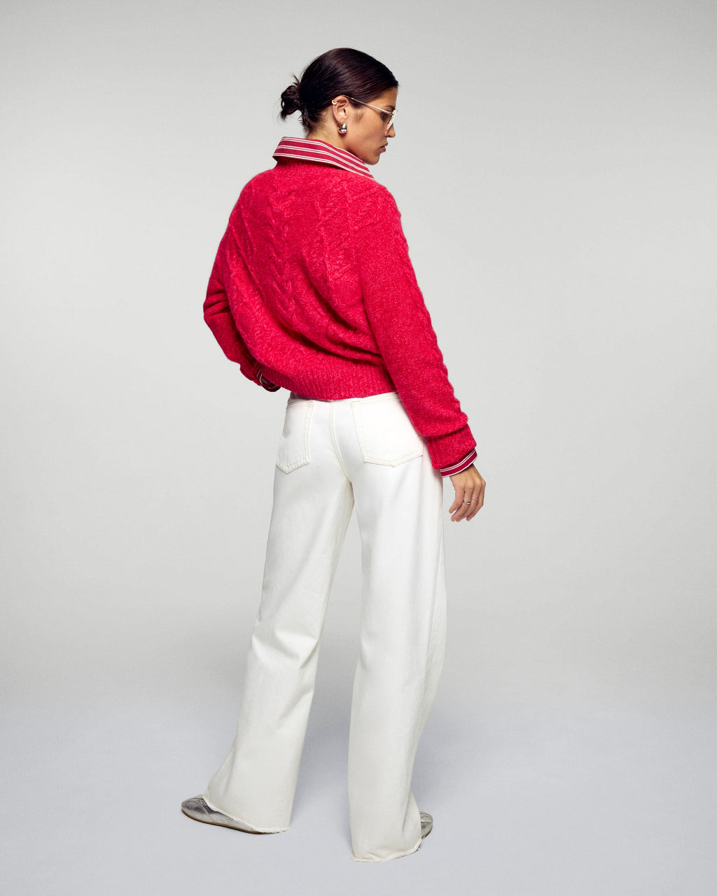 Jersey de cuello alto trenzado - Scarlett Passion Mouliné - Mujer