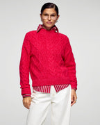 Jersey de cuello alto trenzado - Scarlett Passion Mouliné - Mujer