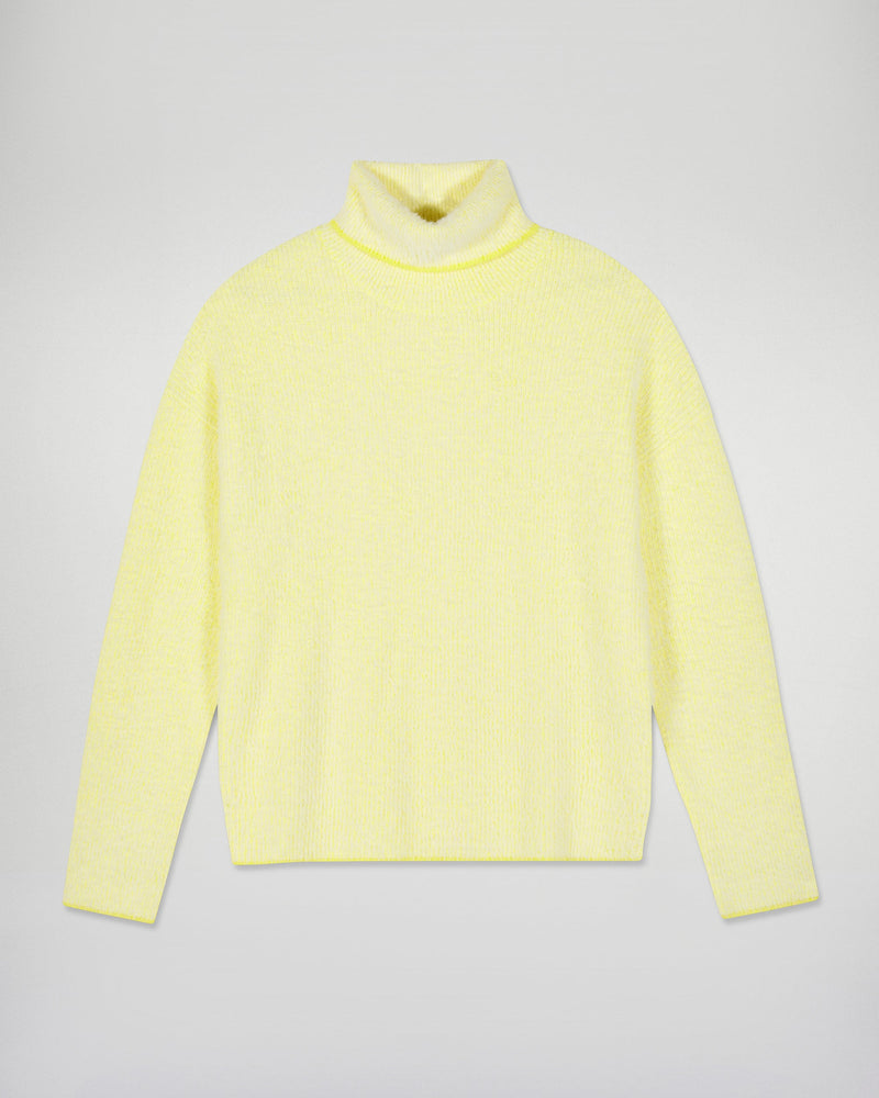 Pull Col Montant - Snowy Yellow - Femme