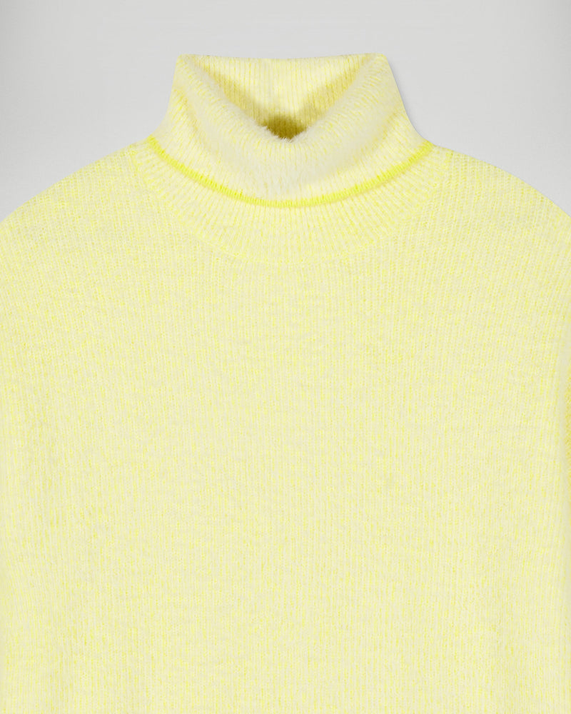 Pull Col Montant - Snowy Yellow - Femme