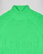 Women's High-Neck Jumper - Cosmic Green