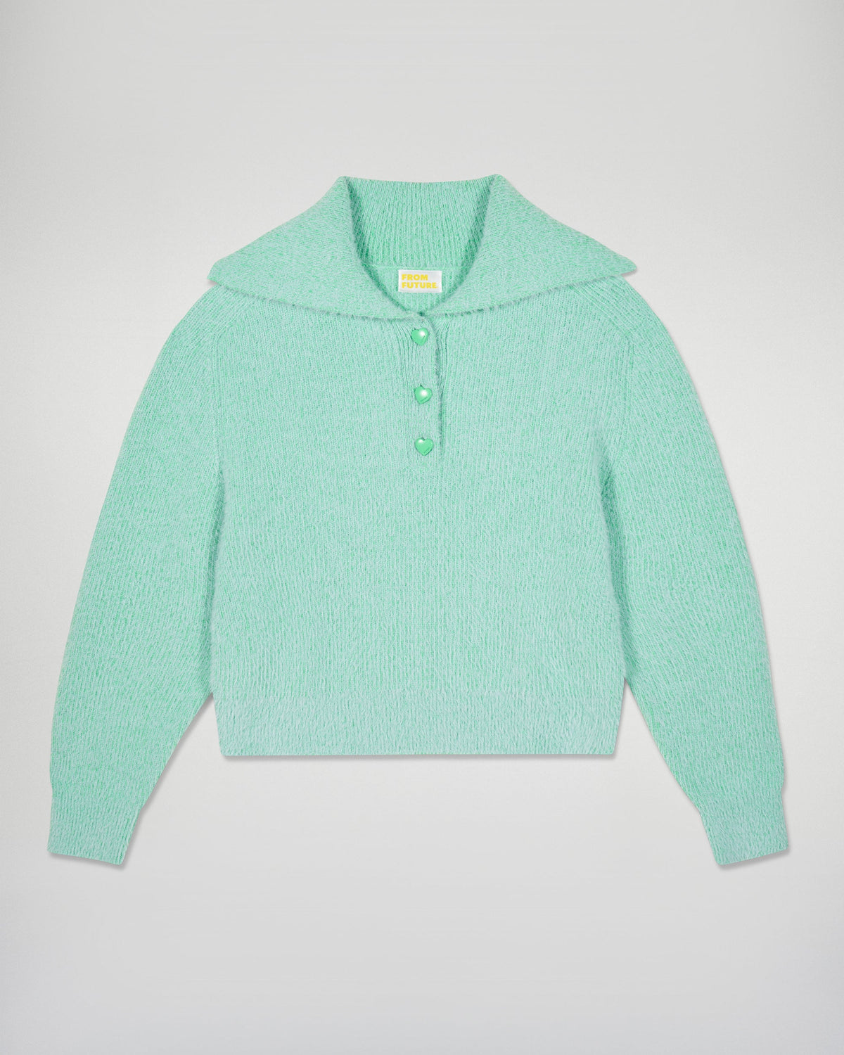 Pull Col Polo - Snowy Green - Femme