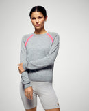 Pull Col Rond - Gris Chiné Foncé - Femme