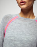 Pull Col Rond - Gris Chiné Foncé - Femme