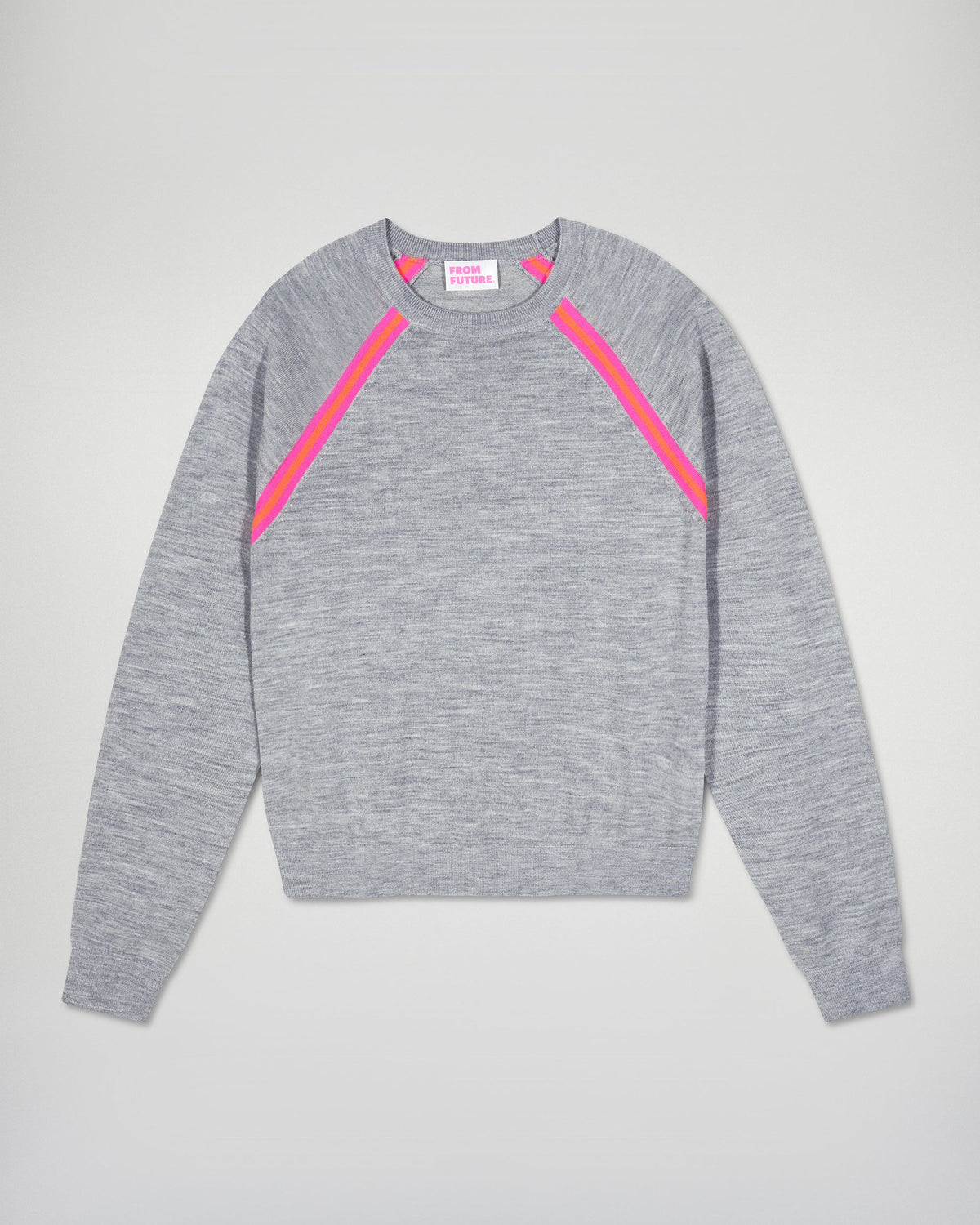 Pull Col Rond - Gris Chiné Foncé - Femme
