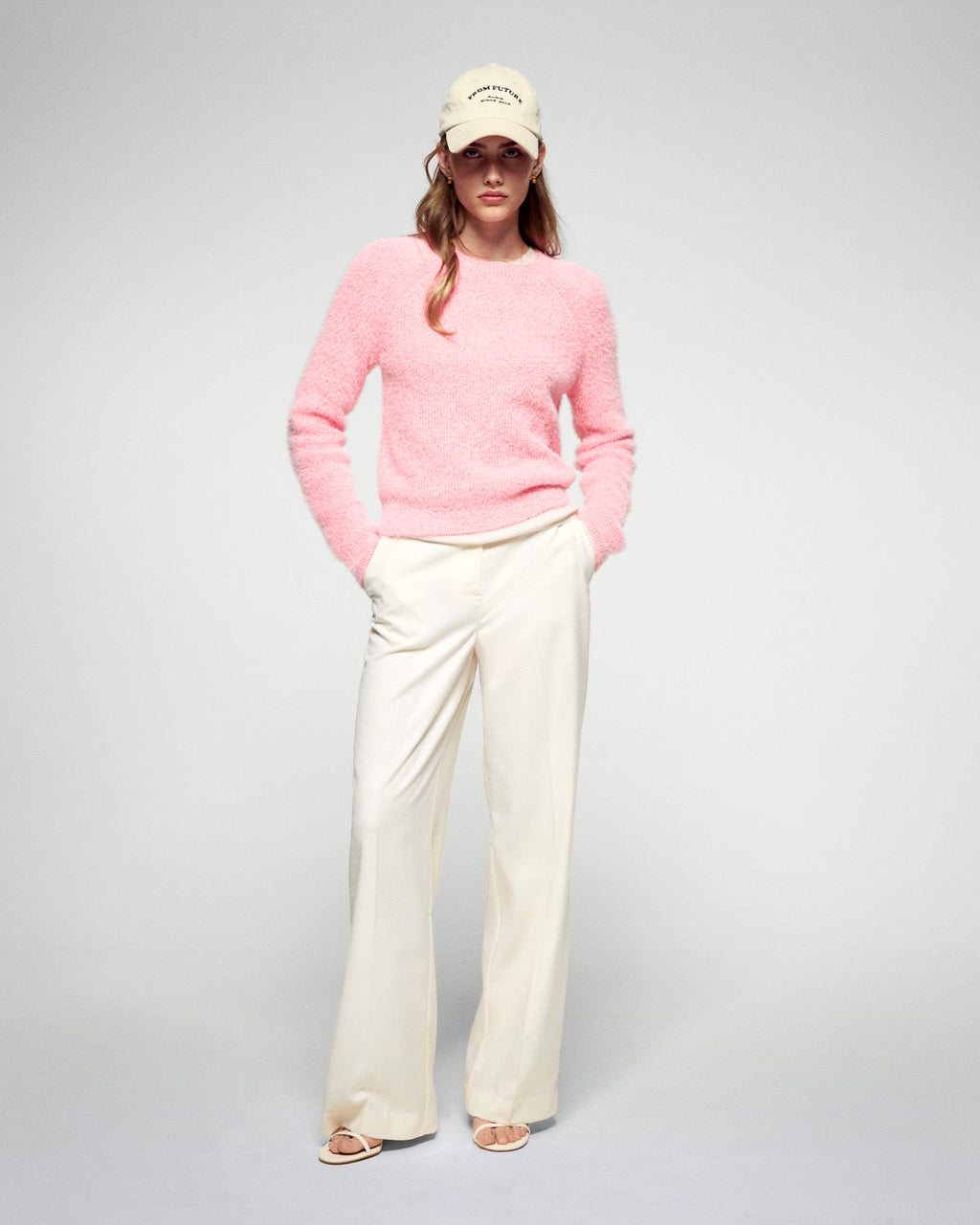 Pull Col Rond - Snowy Coral - Femme