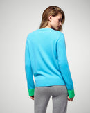 Round Neck Sweater - Candy Blue - Women