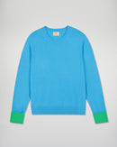 Round Neck Sweater - Candy Blue - Women