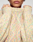 Pull Col Rond À Torsades - Multico - Femme