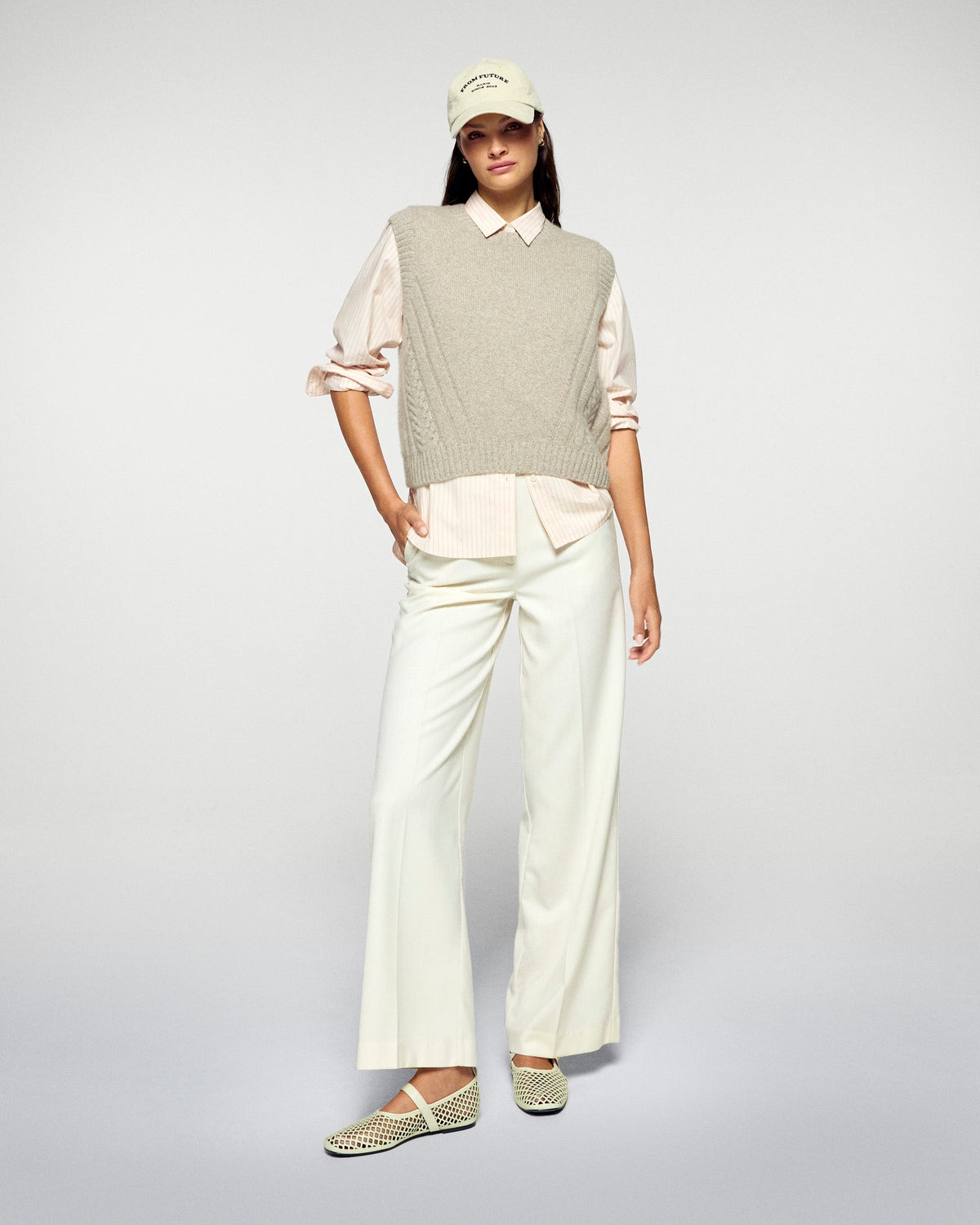 Jersey sin mangas - Topo jaspeado - Mujer