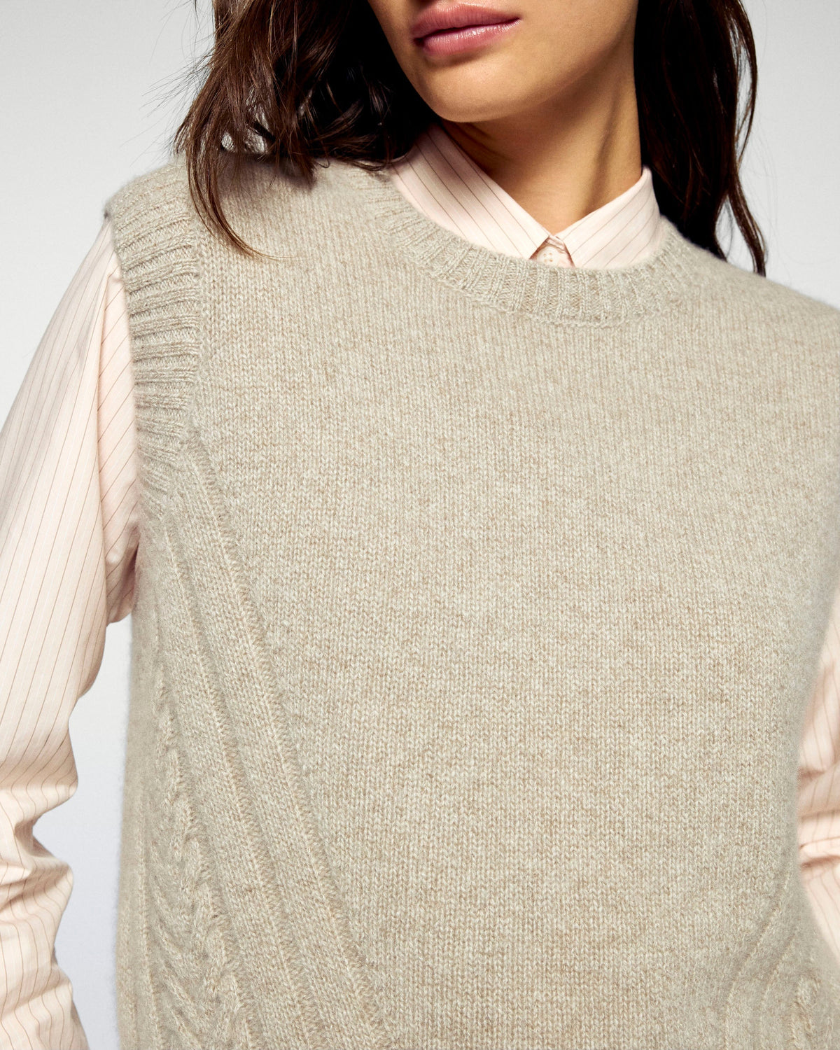 Jersey sin mangas - Topo jaspeado - Mujer
